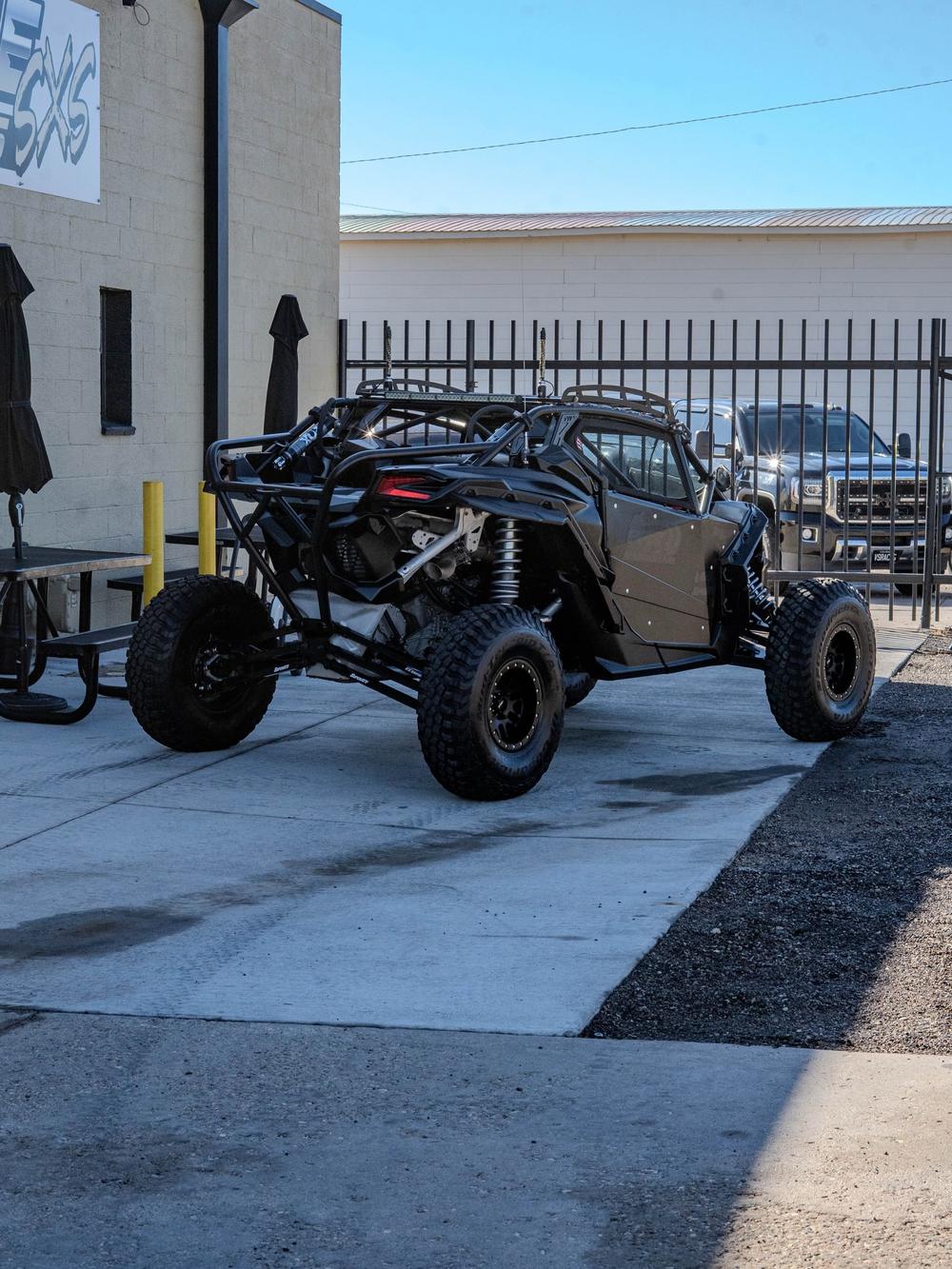 Custom Can-Am X3 outside the Savage shop