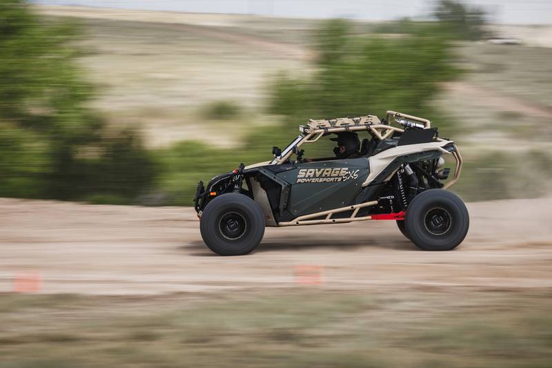 A Savage Powersports build at speed at Peak Adrenaline