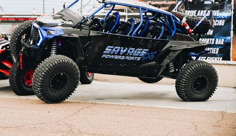 Four-seat Polaris RZR built by Savage Powersports